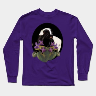 Skunk & Pansies Long Sleeve T-Shirt